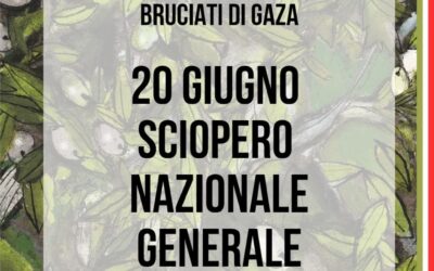 20 GIUGNO SCIOPERO DEL LAVORO E DEL CONSUMO CONTRO IL GENOCIDIO A GAZA